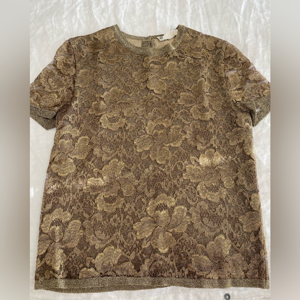 Vintage metal threaded Salvatore Ferragamo Top